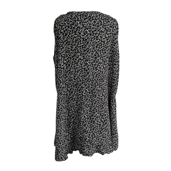 Free People Black/White Floral Mini Straight Dress Women's Size Small | 32-20-3 - Picture 2 of 6